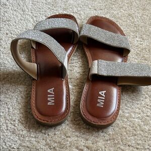 MIA Sandals with Glittering Silver Straps